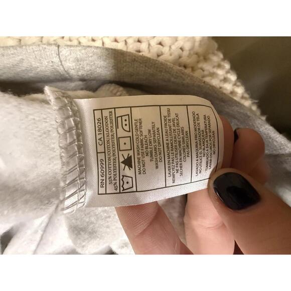 White Navy BonWorth Quarter Zip Pullover Size S Petite - Picture 5 of 5